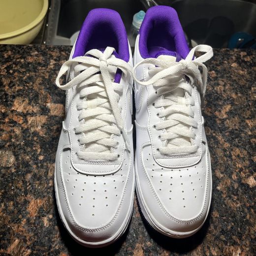 Creased leather toe box before