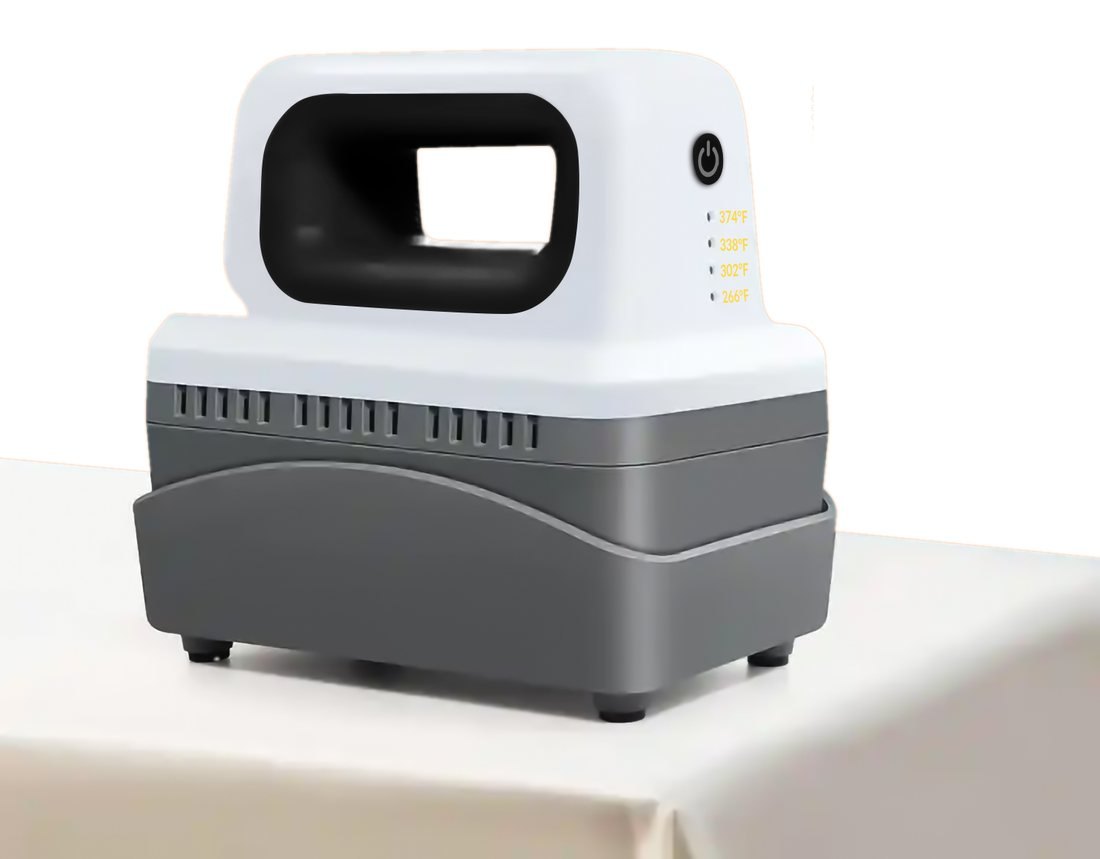 Shoe Decreaser showing its power button and four temperature indicators